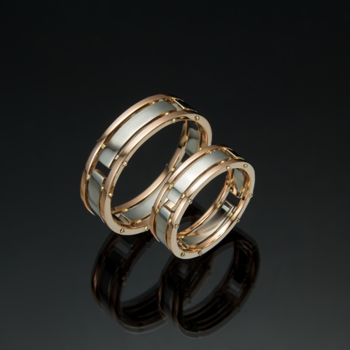 Обручальные кольца с белым золотом.  от ювелирной фирмы "Стиль"