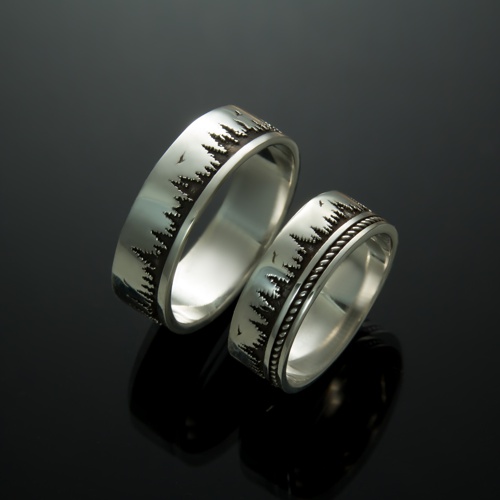 Серебряное кольцо "Лес" 1055 от ювелирной фирмы "Стиль" по цене 250 руб.