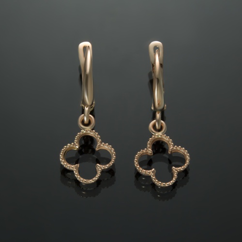 Золотые серьги клевер с74 от ювелирной фирмы "Стиль" по цене 799.5 руб.