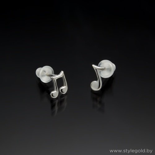 Серьги "Ноты" 2015 от ювелирной фирмы "Стиль" по цене 30 руб.