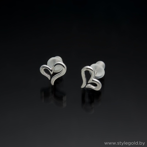 Серьги "Сердечки" 2016 от ювелирной фирмы "Стиль" по цене 30 руб.