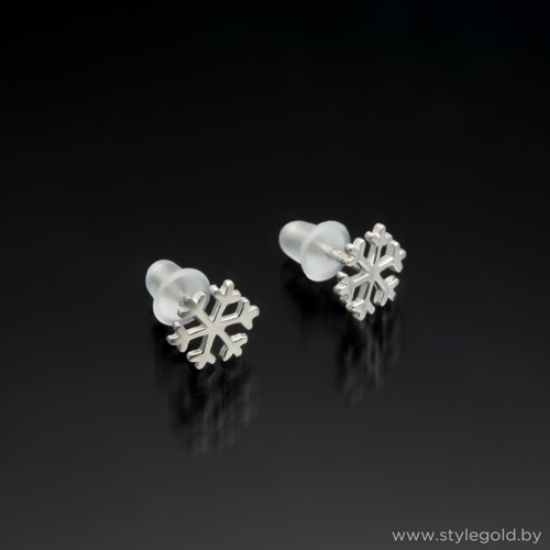 Серьги "Снежинки" 2017 от ювелирной фирмы "Стиль" по цене 30 руб.