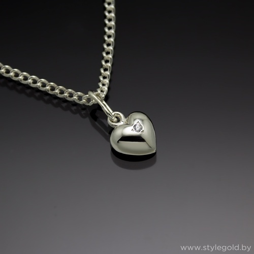 Подвеска для цепочек и браслетов сердечко 3017 от ювелирной фирмы "Стиль" по цене 47.5 руб.