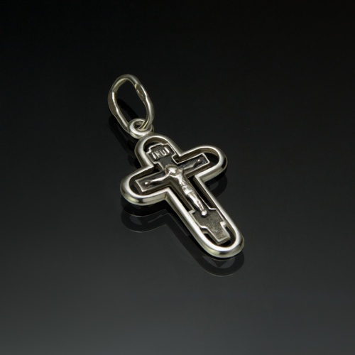 Серебряный крестик для крещения. 3045 от ювелирной фирмы "Стиль" по цене 39 руб.