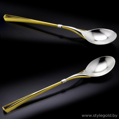 Ложка с позолоченной ручкой 6001 от ювелирной фирмы "Стиль" по цене 405 руб.