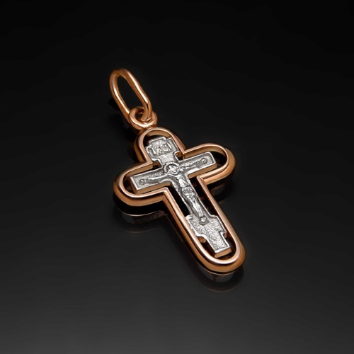 Серебряный крестик с позолотой 3046 от ювелирной фирмы "Стиль" по цене 40 руб.