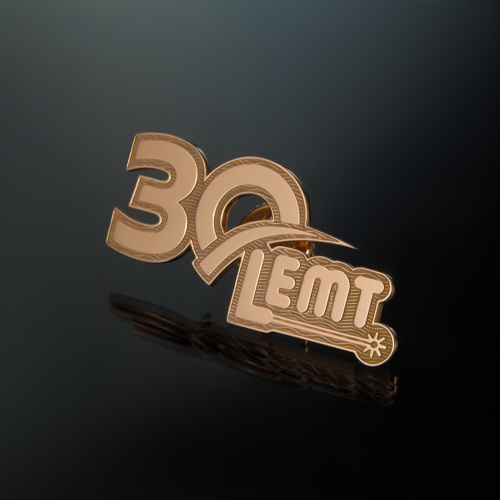 Золотой нагрудный знак  от ювелирной фирмы "Стиль"