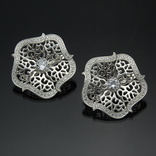 Большие серебряные серьги 2027 от ювелирной фирмы "Стиль" по цене 395 руб.