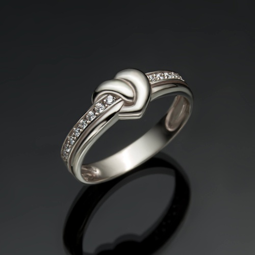 Кольцо узел в виде сердца. к107б от ювелирной фирмы "Стиль" по цене 998.5 руб.