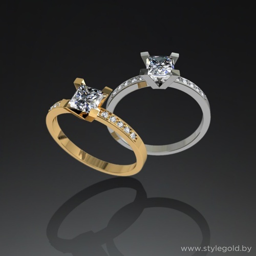 Кольцо помолвочное к50 от ювелирной фирмы "Стиль" по цене 844 руб.