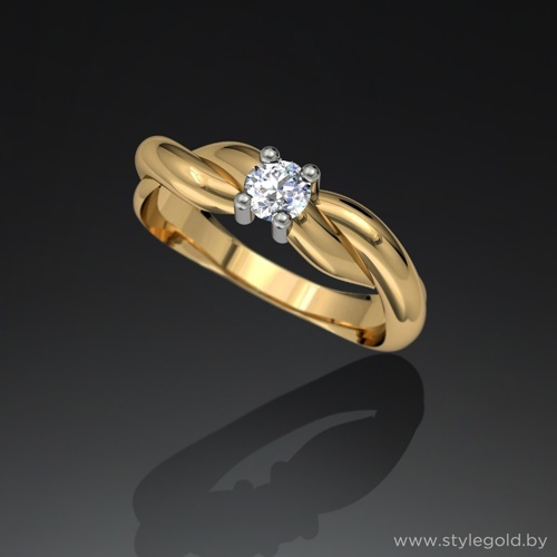 Кольцо с бриллиантом к58 от ювелирной фирмы "Стиль" по цене 2355 руб.