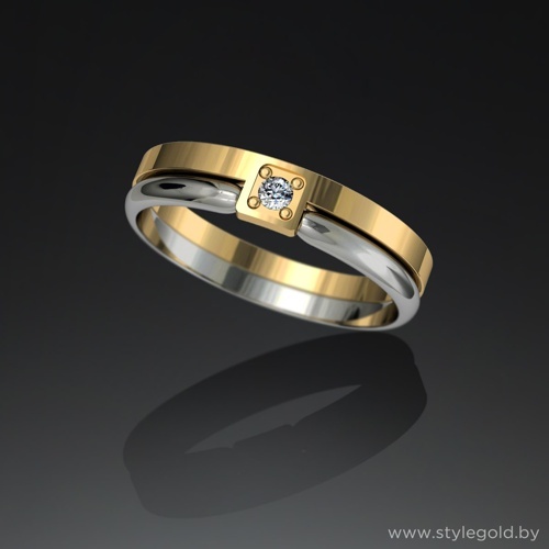 Кольцо с бриллиантом к61 от ювелирной фирмы "Стиль" по цене 1687 руб.