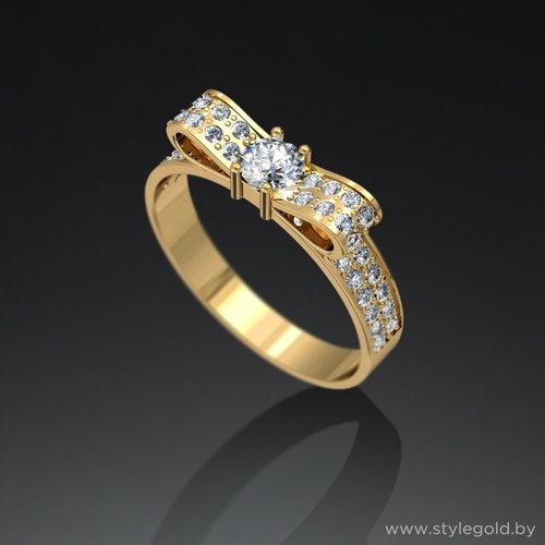 Кольцо "бант" к63 от ювелирной фирмы "Стиль" по цене 1216 руб.