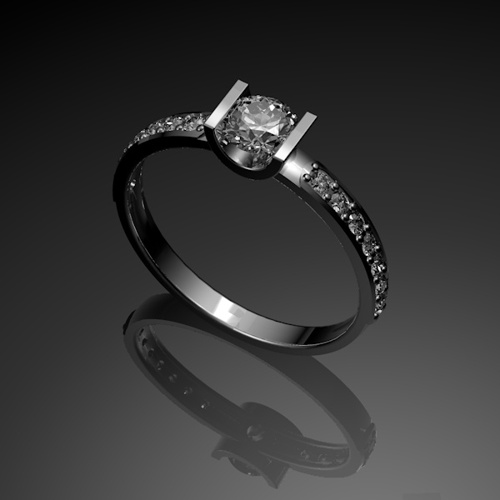 Кольцо в белом золоте к67б от ювелирной фирмы "Стиль" по цене 920 руб.