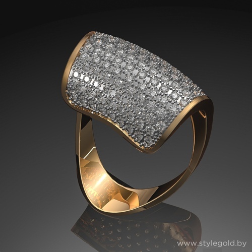 Кольцо "Волна" к70 от ювелирной фирмы "Стиль" по цене 1571.5 руб.