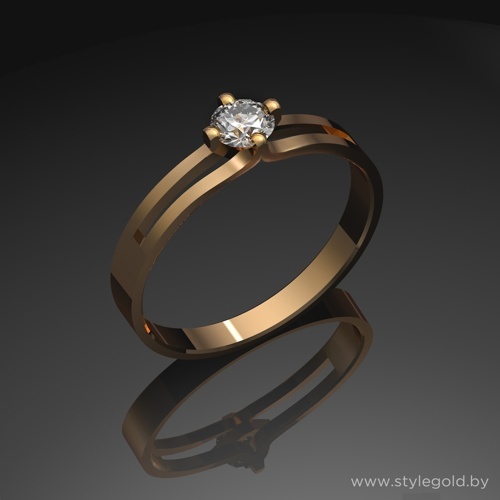 Кольцо с бриллиантом к71 от ювелирной фирмы "Стиль" по цене 3989 руб.