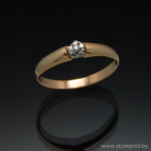 Кольцо помолвочное с бриллиантом к86 от ювелирной фирмы "Стиль" по цене 793 руб.