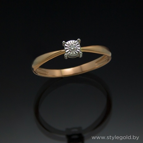 Кольцо помолвочное с бриллиантом к87 от ювелирной фирмы "Стиль" по цене 645 руб.