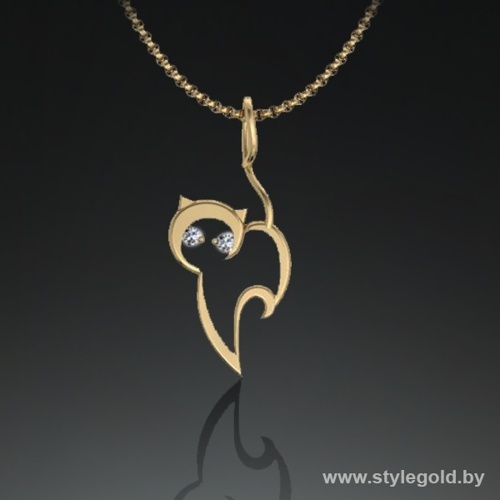 Кулон "Кот" кн37 от ювелирной фирмы "Стиль" по цене 393.5 руб.