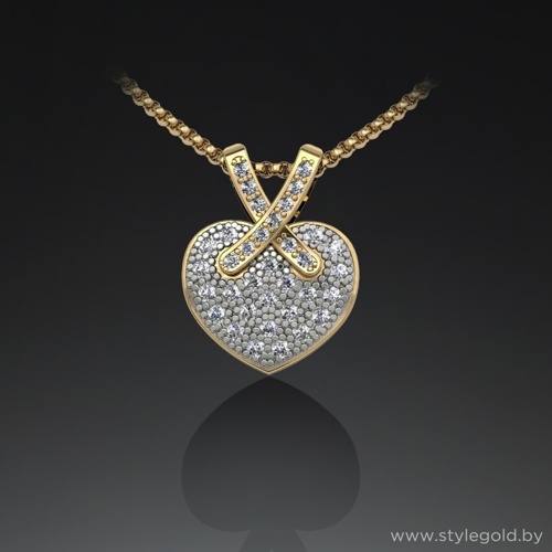 Кулон "Сердце" кн47 от ювелирной фирмы "Стиль" по цене 1132 руб.