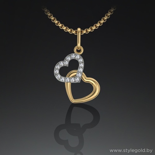 Кулон сердце кн59 от ювелирной фирмы "Стиль" по цене 342 руб.