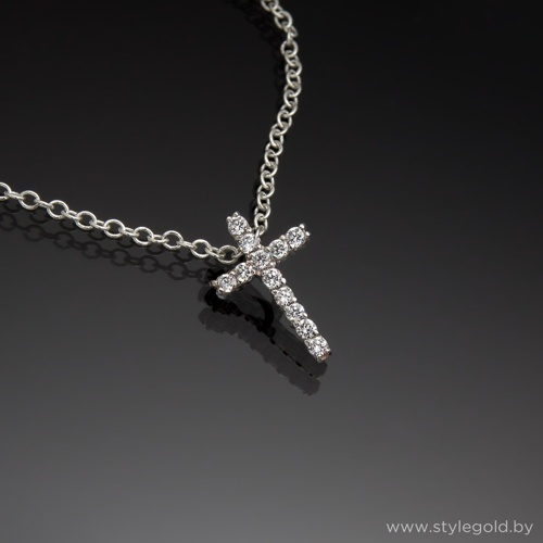 Крестик из белого золота. кн63б от ювелирной фирмы "Стиль" по цене 267 руб.