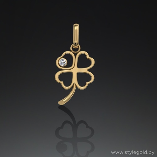 Подвеска "Четырехлистный клевер" кн67 от ювелирной фирмы "Стиль" по цене 339.5 руб.