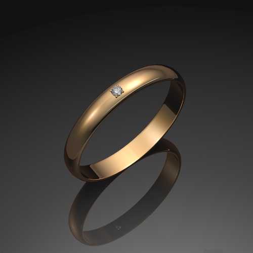 Обручальное кольцо с бриллиантом ко01/1 от ювелирной фирмы "Стиль" по цене 1370 руб.