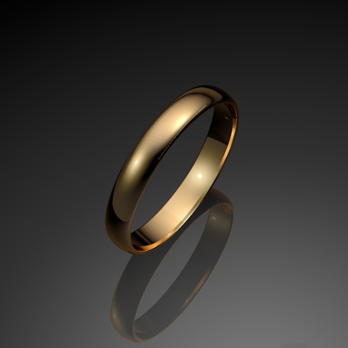 Тонкое обручальное кольцо ко01-3 от ювелирной фирмы "Стиль" по цене 483 руб.