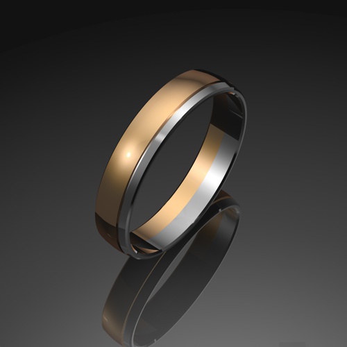 Комбинированные обручальные кольца ко08 от ювелирной фирмы "Стиль" по цене 843.5 руб.