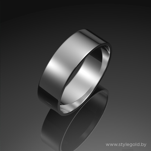 Обручальное кольцо из белого золота "Американка" ко15-6б от ювелирной фирмы "Стиль" по цене 1237.5 руб.