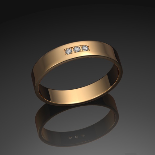 Обручальное кольцо с бриллиантами ко19 от ювелирной фирмы "Стиль" по цене 1810 руб.