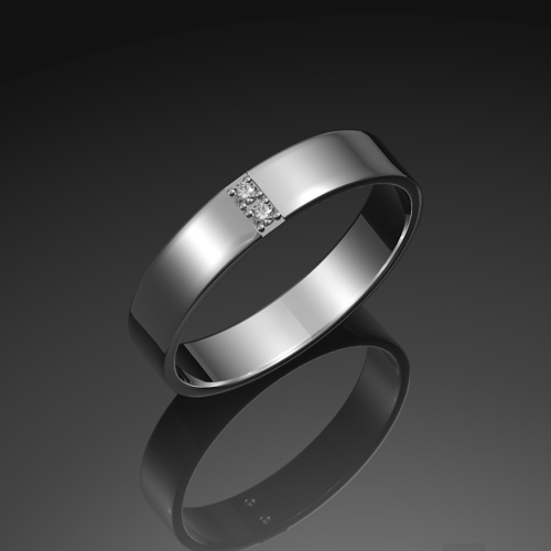 Обручальное кольцо из белого золота с бриллиантами ко20б от ювелирной фирмы "Стиль" по цене 2038 руб.