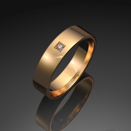 Обручальное кольцо с бриллиантом ко26 от ювелирной фирмы "Стиль" по цене 2292 руб.