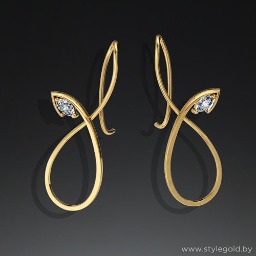 Серьги с40 от ювелирной фирмы "Стиль" по цене 886.5 руб.