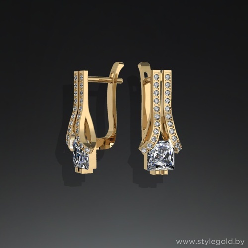 Серьги с44 от ювелирной фирмы "Стиль" по цене 1366 руб.