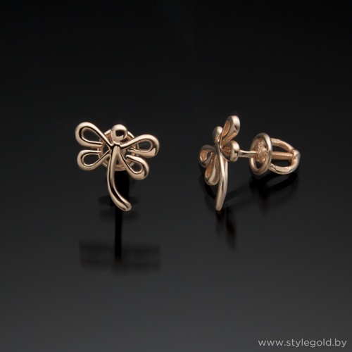 Сережки "Стрекозы" с60 от ювелирной фирмы "Стиль" по цене 633 руб.