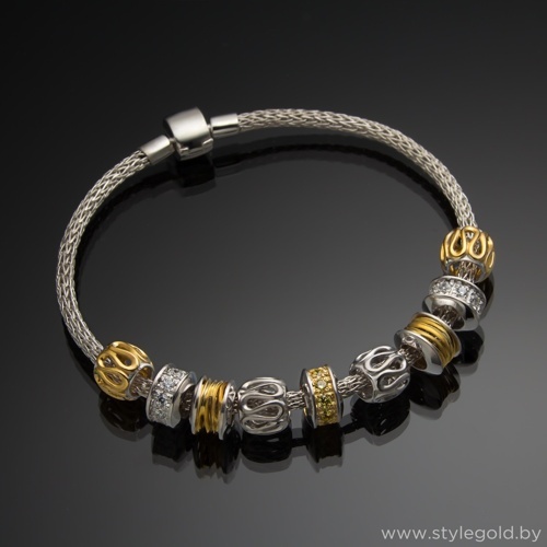 Браслет с шармами Набор 3 от ювелирной фирмы "Стиль"